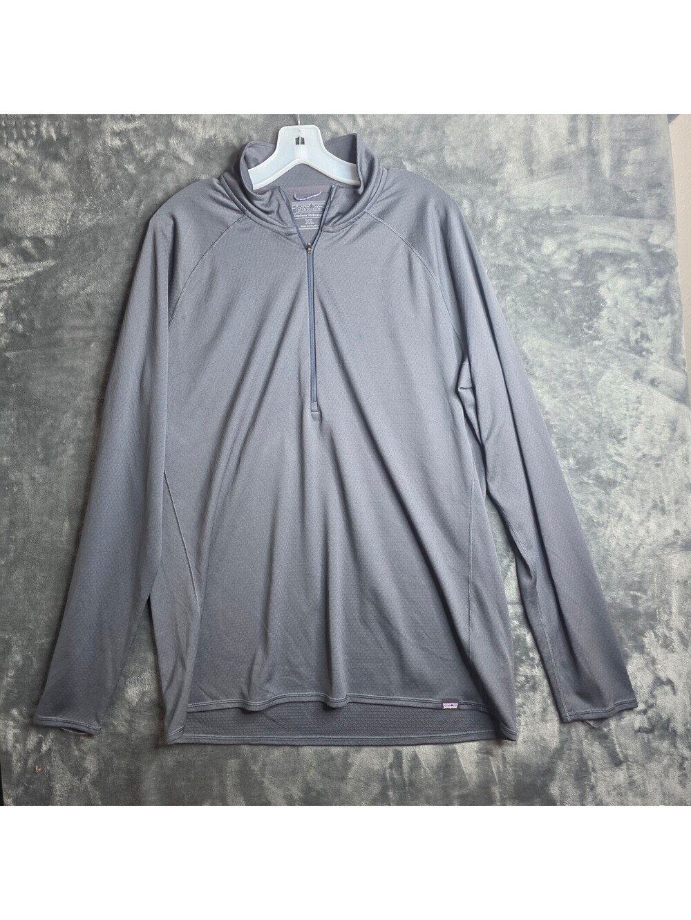 Patagonia Mens Capilene Midweight Zip-Neck 1/4 Zip Pullover XL Black Size Large
